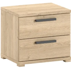 SammieJugendzimmer : Bett 90x200cm, Nachttisch, Kleiderschrank - Eiche Dekor