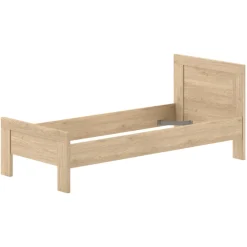 SammieJugendzimmer : Bett 90x200cm, Nachttisch, Kleiderschrank, Kommode - Eichendekor