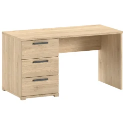 SammieJugendzimmer : Bett 90x200cm, Nachttisch, Kleiderschrank, Schreibtisch - Eichendekor