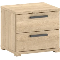 Kinder Vipack SammieJugendzimmer : Bett 90x200cm, Nachttisch, Kleiderschrank, Kommode - Eichendekor