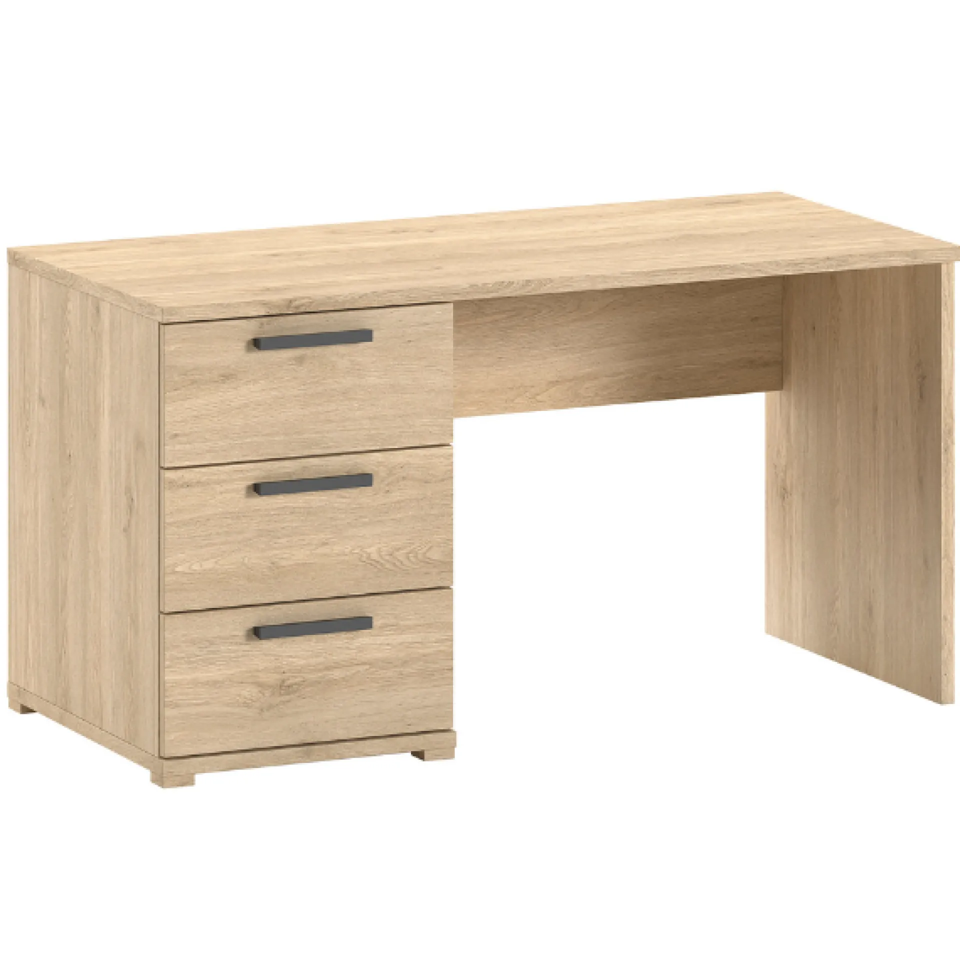 Kinder Vipack Sammie Schreibtisch - 140x65x74cm - mit drei Schubladen - Eiche Dekor