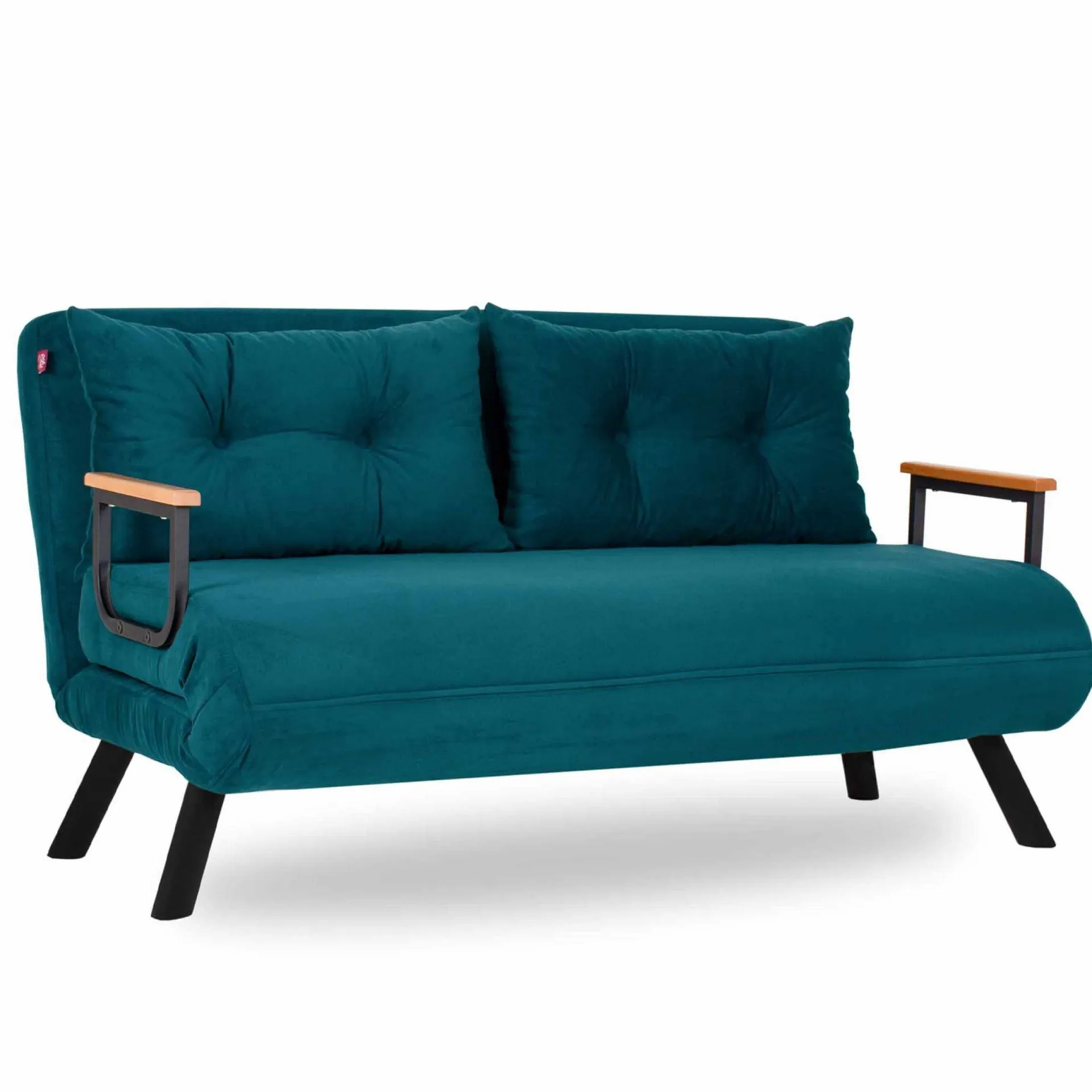 Emob Sando 2-Sitzer-Schlafsofa | Metallrahmen | Petrolgrün
