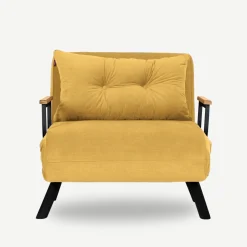 Emob Sando 1-Sitzer-Schlafsofa | Metallrahmen | Senfgelb