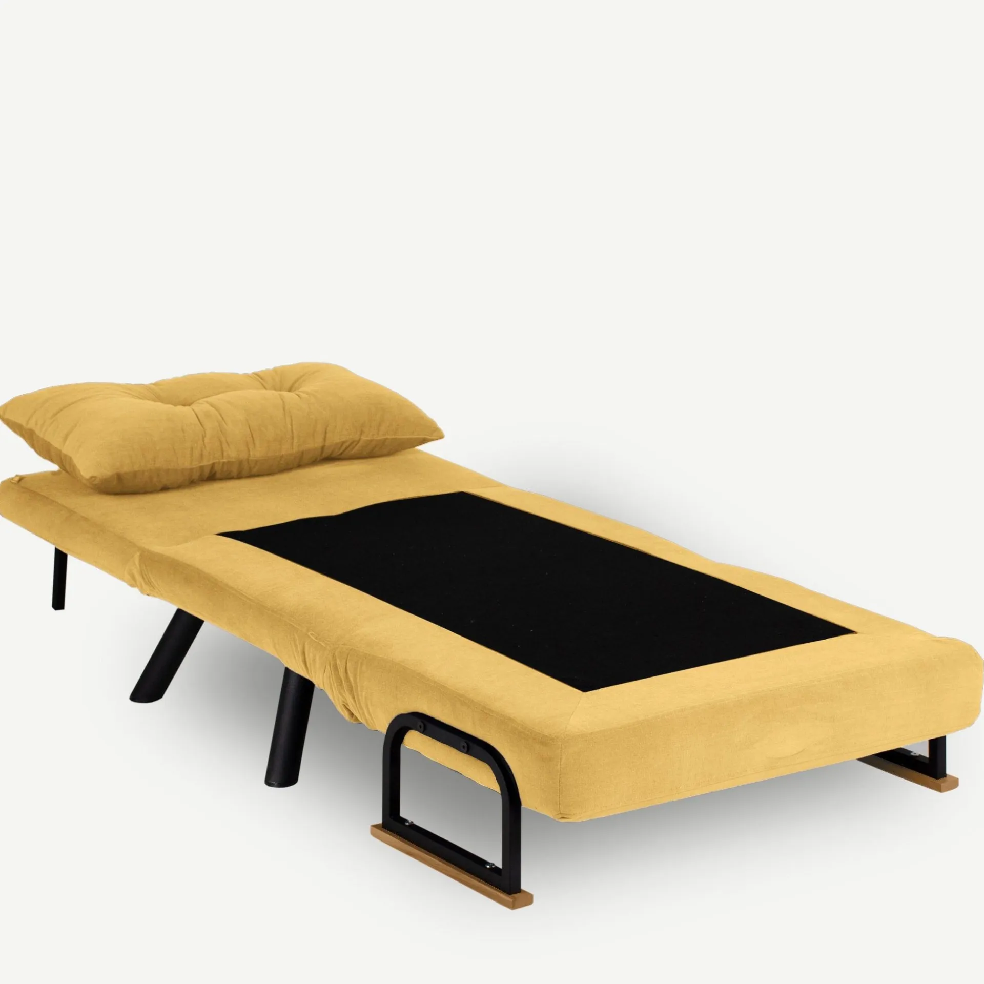Emob Sando 1-Sitzer-Schlafsofa | Metallrahmen | Senfgelb