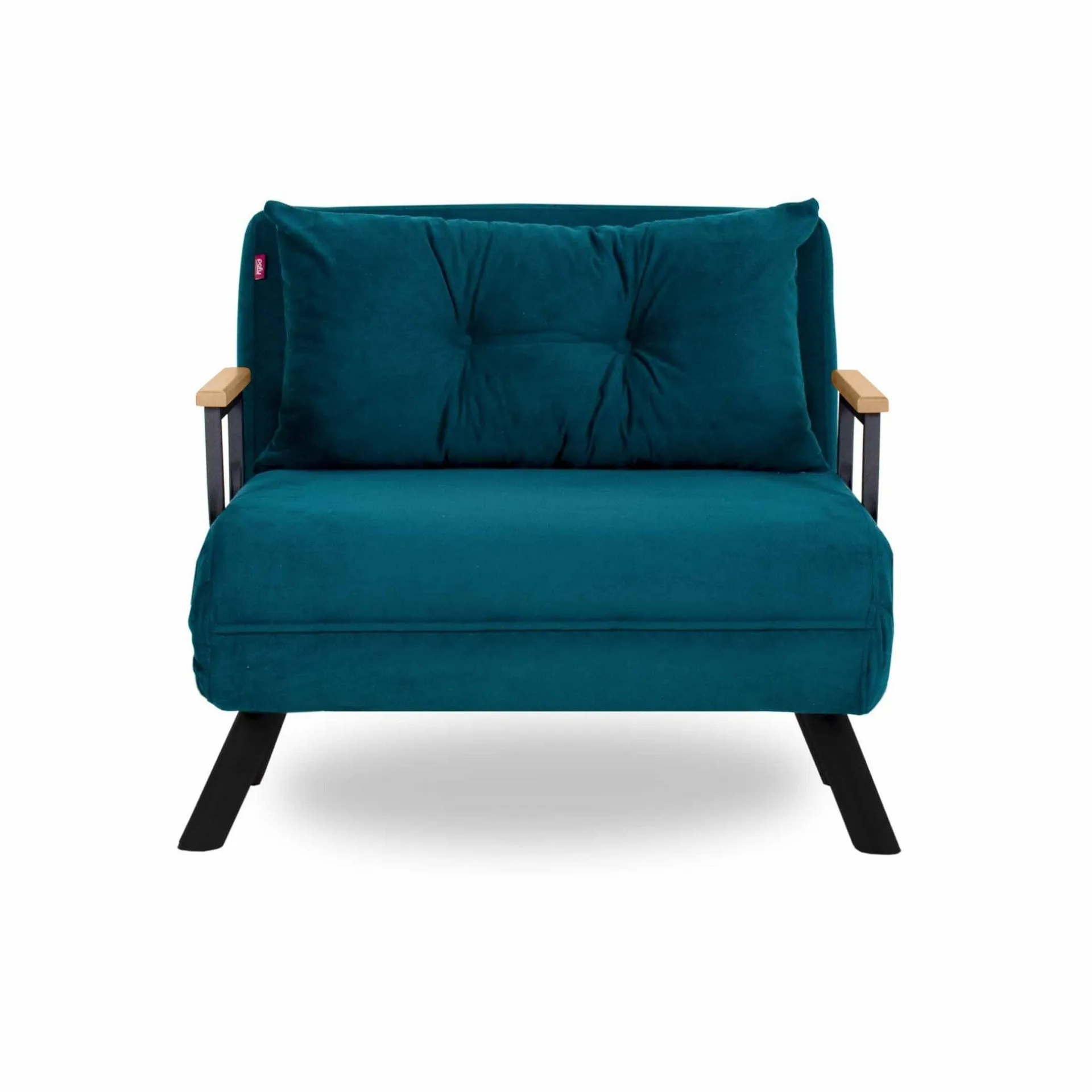Emob Sando 1-Sitzer-Schlafsofa | Metallrahmen | Petrolgrün