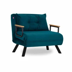 Emob Sando 1-Sitzer-Schlafsofa | Metallrahmen | Petrolgrün