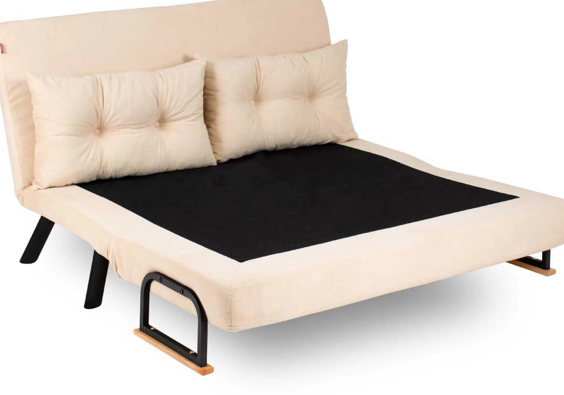 Emob Sando 2-Sitzer-Schlafsofa | Metallrahmen | Creme