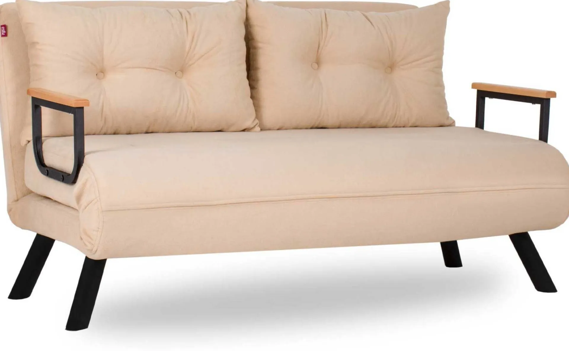 Emob Sando 2-Sitzer-Schlafsofa | Metallrahmen | Creme