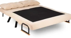 Emob Sando 2-Sitzer-Schlafsofa | Metallrahmen | Creme