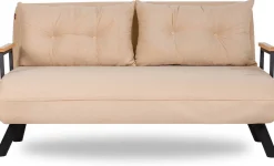Emob Sando 2-Sitzer-Schlafsofa | Metallrahmen | Creme