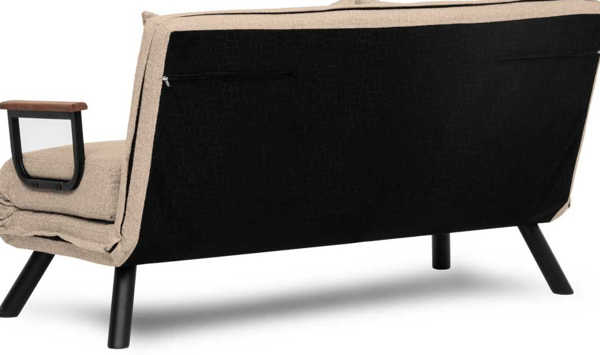 Emob Sando 2-Sitzer-Schlafsofa | Metallrahmen | Creme