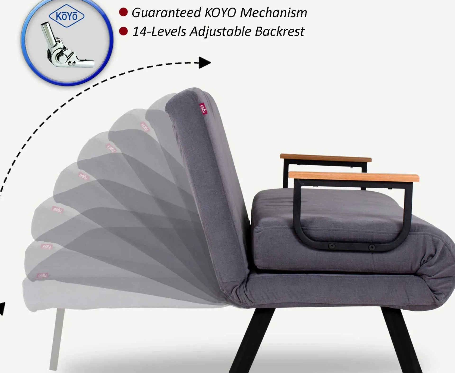Emob Sando 2-Sitzer-Schlafsofa | Metallrahmen | Creme