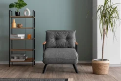 Emob Sando 1-Sitzer-Schlafsofa | Metallrahmen | Hell