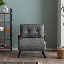 Emob Sando 1-Sitzer-Schlafsofa | Metallrahmen | Hell