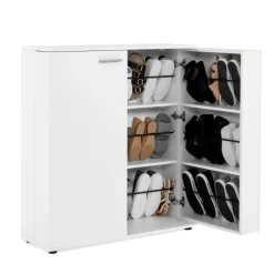 Satinweißer Schuhschrank