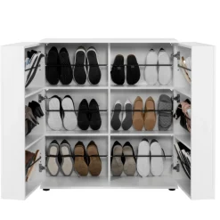 Satinweißer Schuhschrank