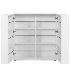 Satinweißer Schuhschrank