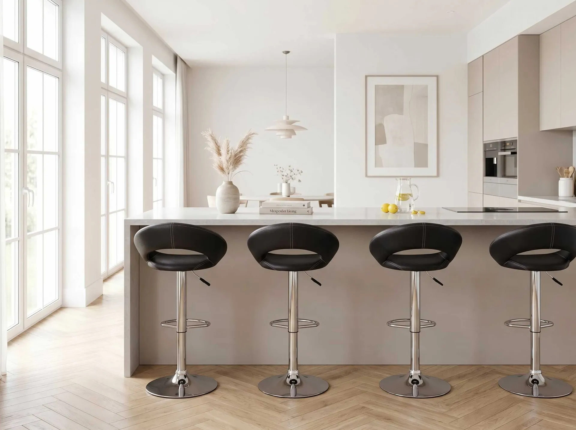 Rousseau Satz mit 2 Barhockern Berga -