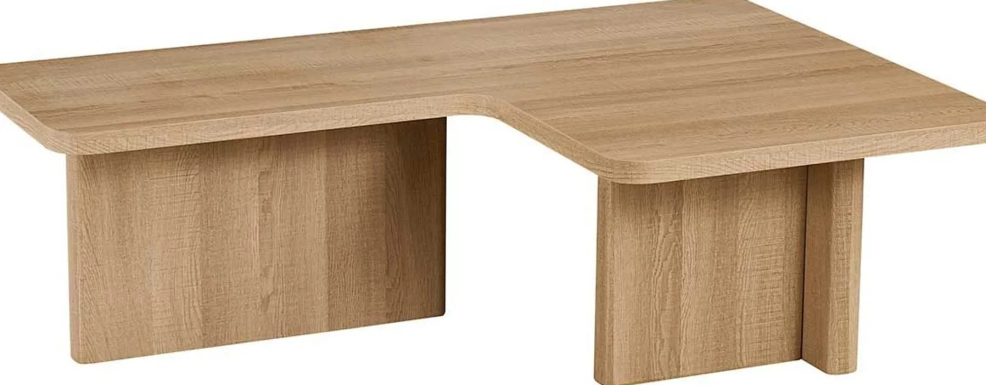 Rousseau Satz von 2 Couchtischen Arallo - 120x120x38cm - Eiche Dekor