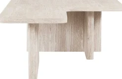 Rousseau Satz von 2 Couchtischen Arallo - 120x120x38cm - Travertin