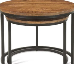Rousseau Satz von 2 Couchtischen Gaja-Magnolienholz