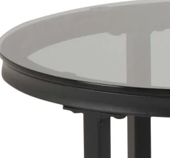 Emob Satz von 2 Couchtischen Spiro - schwarz/grau