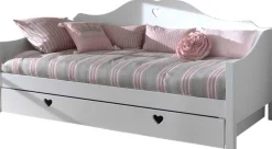 Schlafsofa Amori 90x200cm mit Bettkasten - weiß