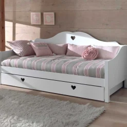Schlafsofa Amori 90x200cm mit Bettkasten - weiß