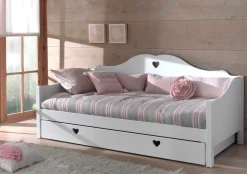 Schlafsofa Amori 90x200cm mit Bettkasten - weiß