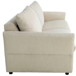 PGS Schlafsofa Maho - 178x96x85cm - gerippter Samt