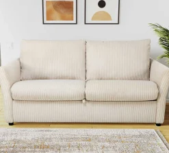 PGS Schlafsofa Maho - 178x96x85cm - gerippter Samt