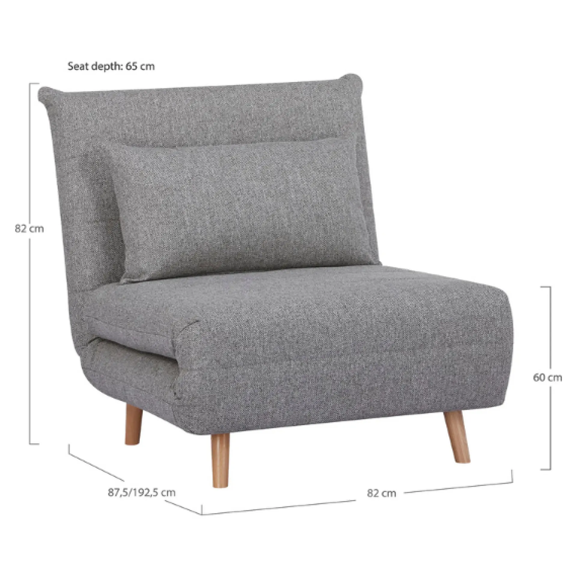 House Nordic Schlafsofa Marlow - 87x82x82cm -