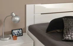 Parisot Schlafzimmerkombination Bianca | Französisches Bett und zwei Nachttische