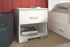 Schlafzimmerset Alma | Doppelbett, zwei Nachttische, Kleiderschrank