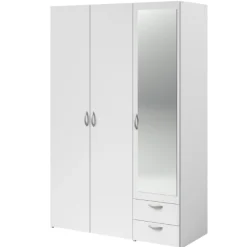 Schlafzimmerset Alma | Doppelbett, zwei Nachttische, Kleiderschrank