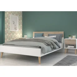 Parisot Schlafzimmerset Hardy | Doppelbett, Nachttisch | Eiche Design