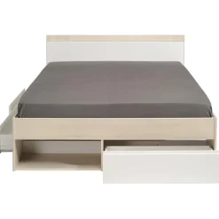 Parisot Schlafzimmer-Set Most | Doppelbett mit Stauraum, Kleiderschrank, Schreibtisch, Kommode