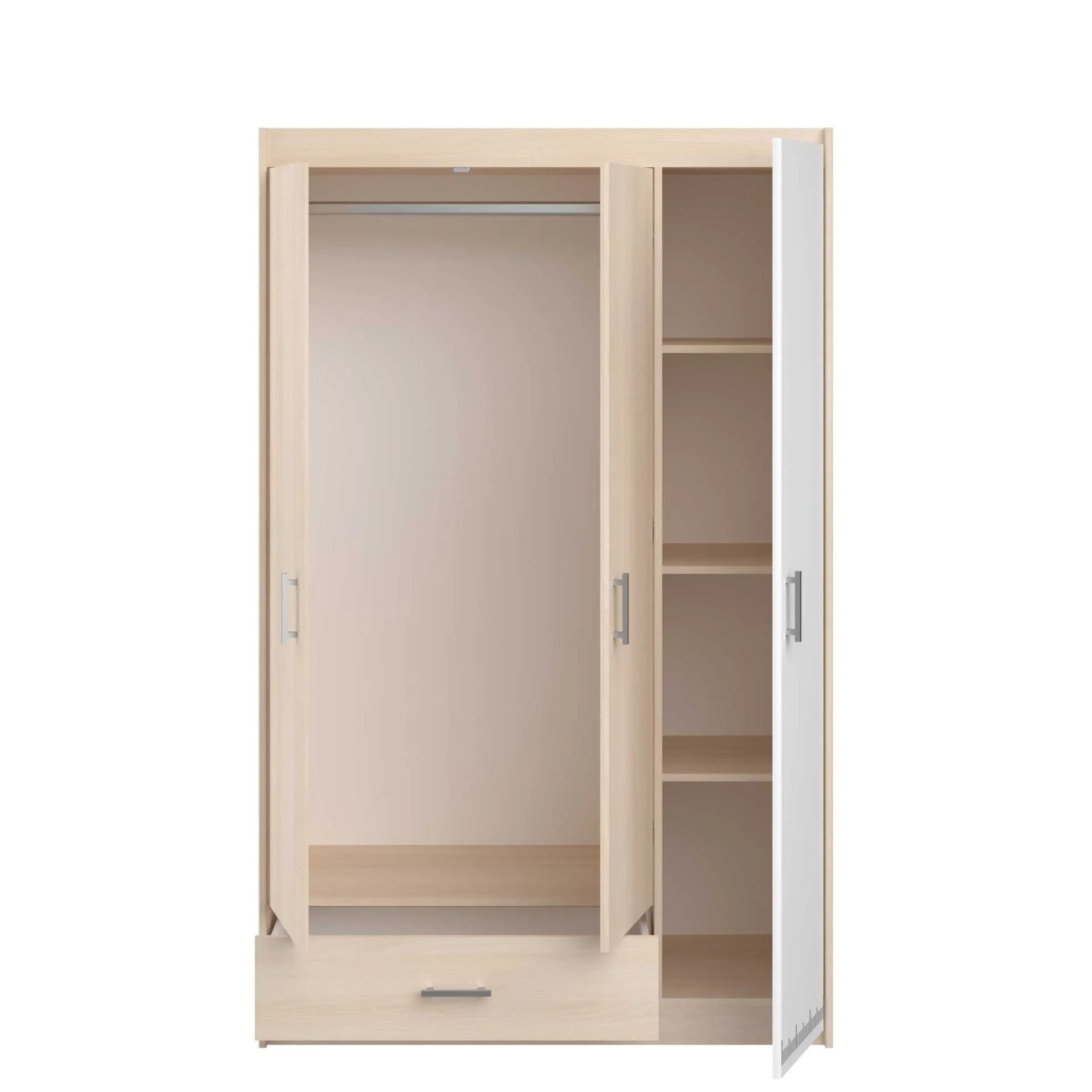 Parisot Schlafzimmer-Set Most | Doppelbett mit Stauraum, Kleiderschrank
