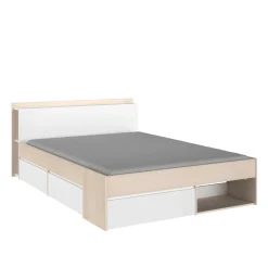 Parisot Schlafzimmer-Set Most | Doppelbett mit Stauraum, Kleiderschrank