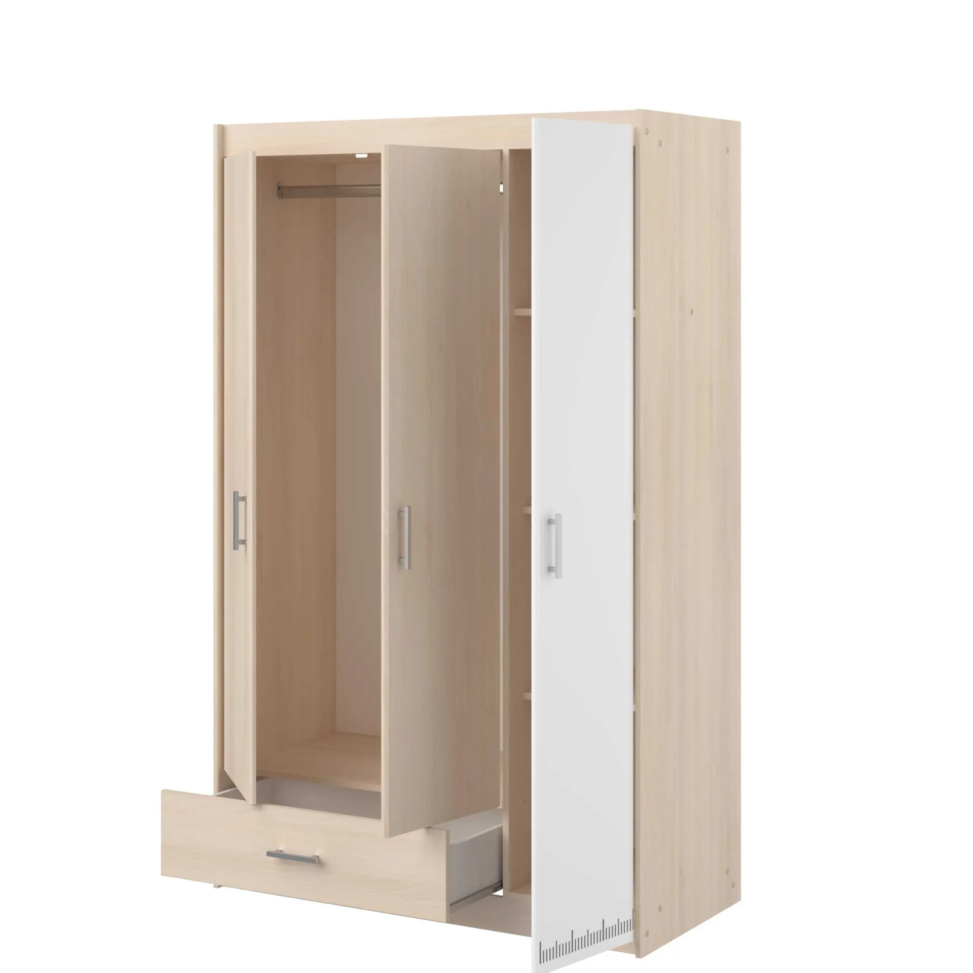 Parisot Schlafzimmer-Set Most | Doppelbett mit Stauraum, Kleiderschrank