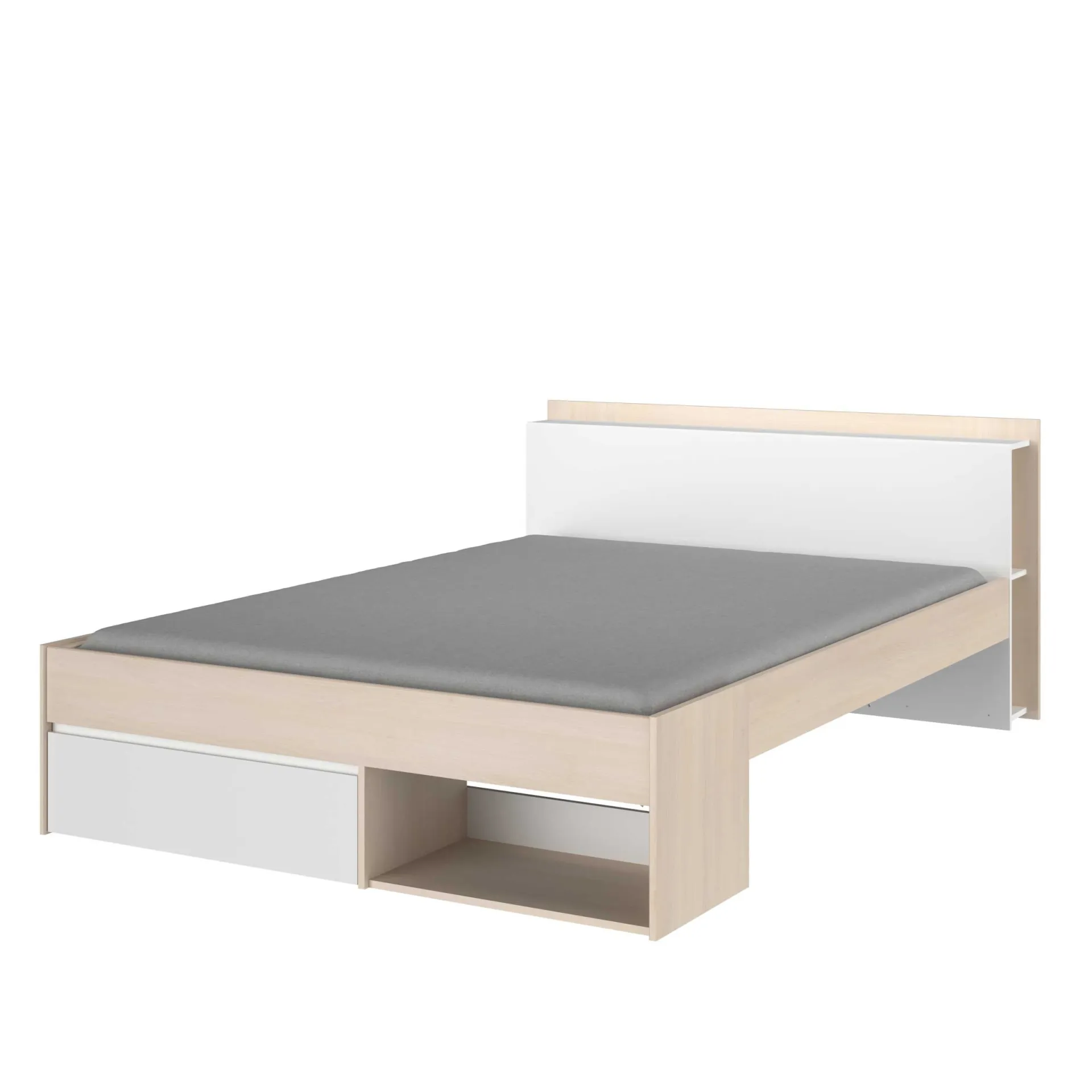 Parisot Schlafzimmer-Set Most | Doppelbett mit Stauraum, Kleiderschrank