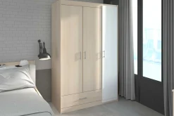 Parisot Schlafzimmer-Set Most | Doppelbett, Kleiderschrank, Schreibtisch