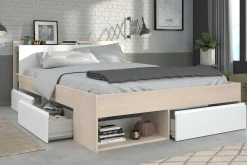 Parisot Schlafzimmer-Set Most | Doppelbett mit Stauraum, Schreibtisch, Kommode