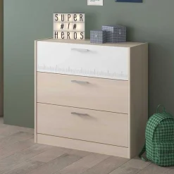 Parisot Schlafzimmer-Set Most | Doppelbett mit Stauraum, Schreibtisch, Kommode
