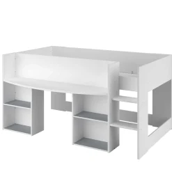 Kinder Parisot Schlafzimmerset Rue | Halbhochbett, Kleiderschrank, Kommode und Schreibtisch