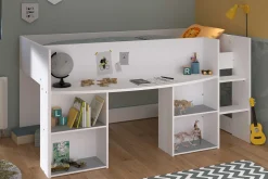 Kinder Parisot Schlafzimmerset Rue | Halbhochbett, Kommode, Schreibtisch