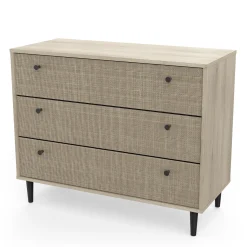CBA Schlafzimmerset Sayuri | Doppelbett, Nachttisch, Kleiderschrank, Kommode | Kronberg Oak Design