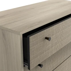 CBA Schlafzimmerset Sayuri | Doppelbett, Nachttisch, Kleiderschrank, Kommode | Kronberg Oak Design