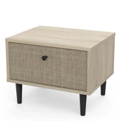 CBA Schlafzimmerset Sayuri | Doppelbett, Nachttisch, Kleiderschrank, Kommode | Kronberg Oak Design