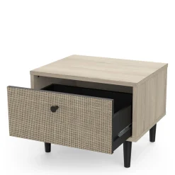 CBA Schlafzimmerset Sayuri | Doppelbett, Nachttisch, Kleiderschrank, Kommode | Kronberg Oak Design